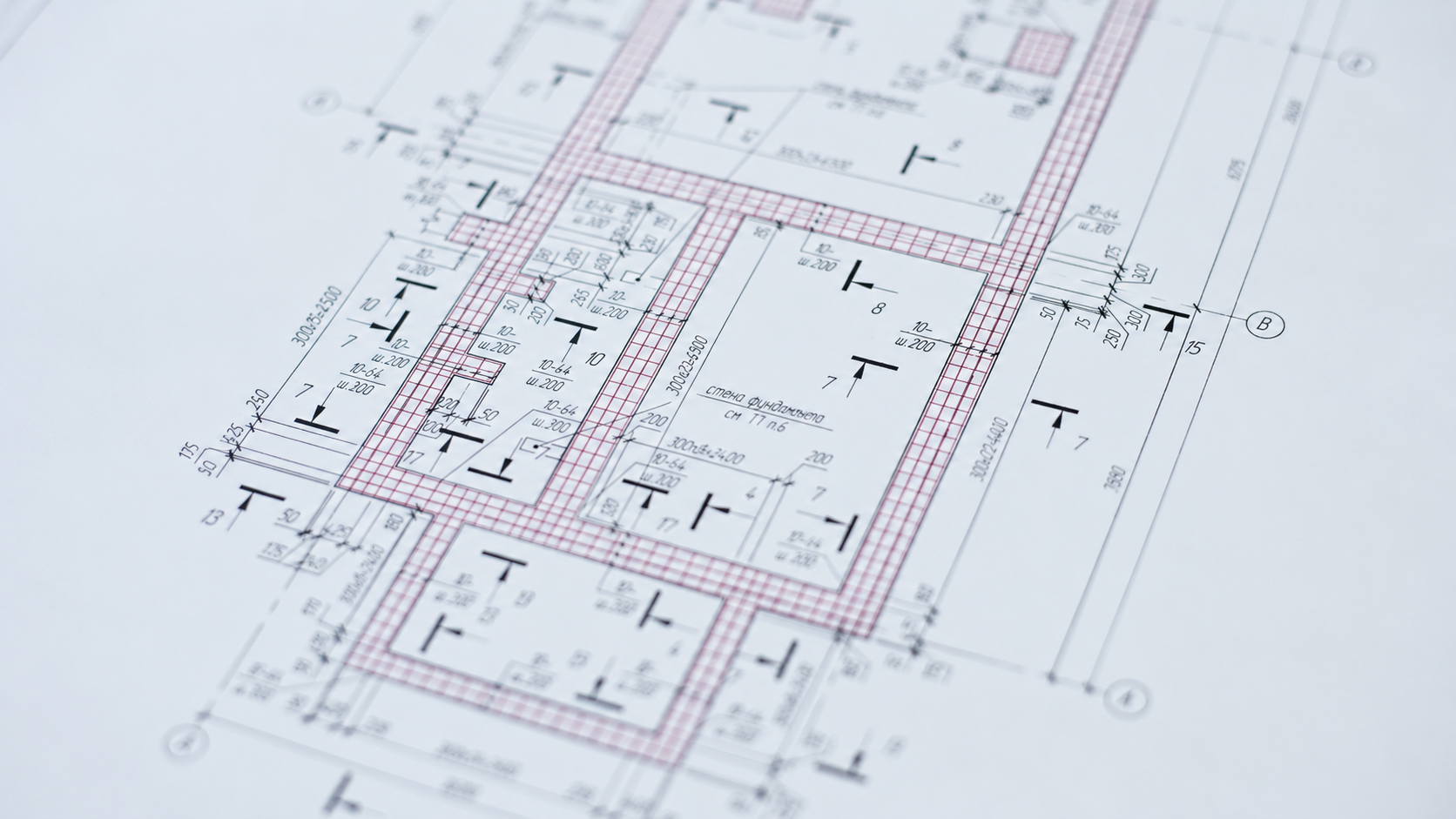 Plano Arquitectónico Técnico En Primer Plano